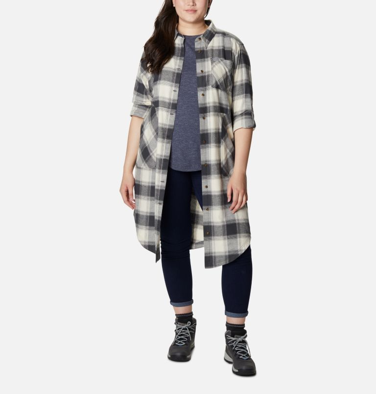 Robe-chemise Pine Street pour femme - Grandes tailles, Color: Chalk Buffalo Plaid