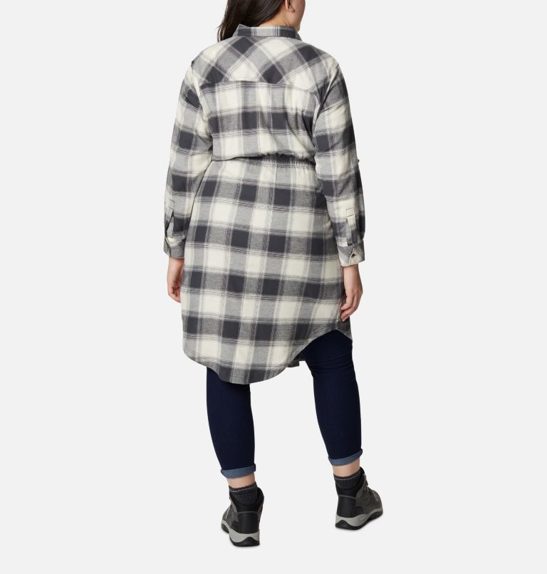 Women's Pine Street Shirt Dress - Plus Size, Color: Chalk Buffalo Plaid