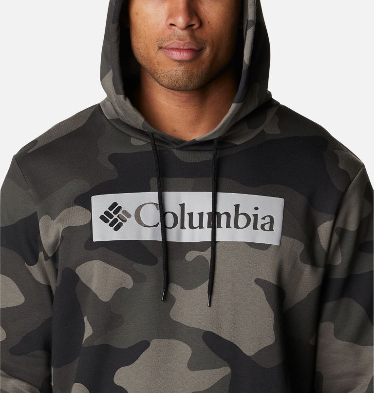 Thumbnail: Men's Columbia Logo Printed Hoodie, Color: Black Mod Camo, image 4