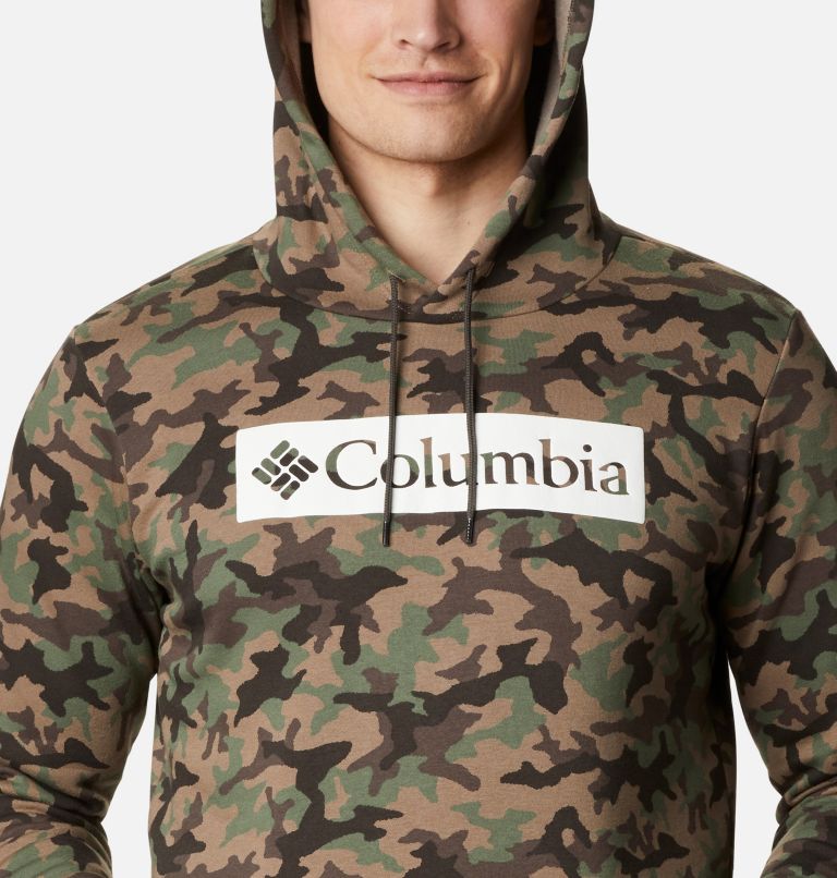 Men's Columbia Logo Printed Hoodie, Color: Cypress Camo, image 4