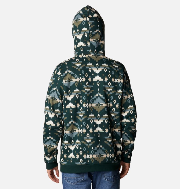 M Columbia Logo Printed Hoodie | 370 | M, Color: Spruce Rocky Mountain Print, image 2