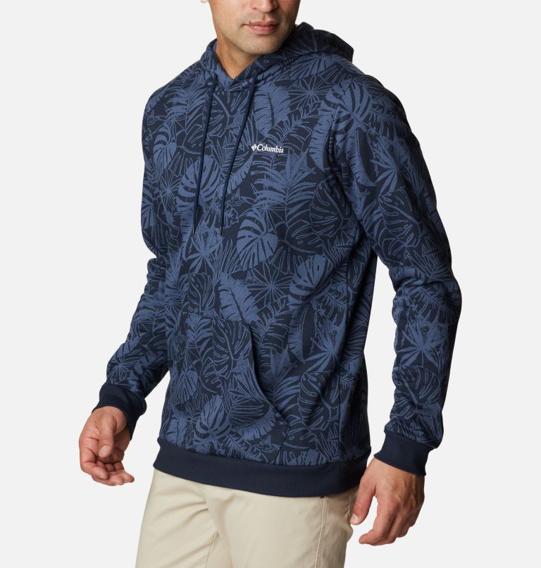 Men's Columbia Logo Printed Hoodie, Color: Collegiate Navy King Palms, image 5