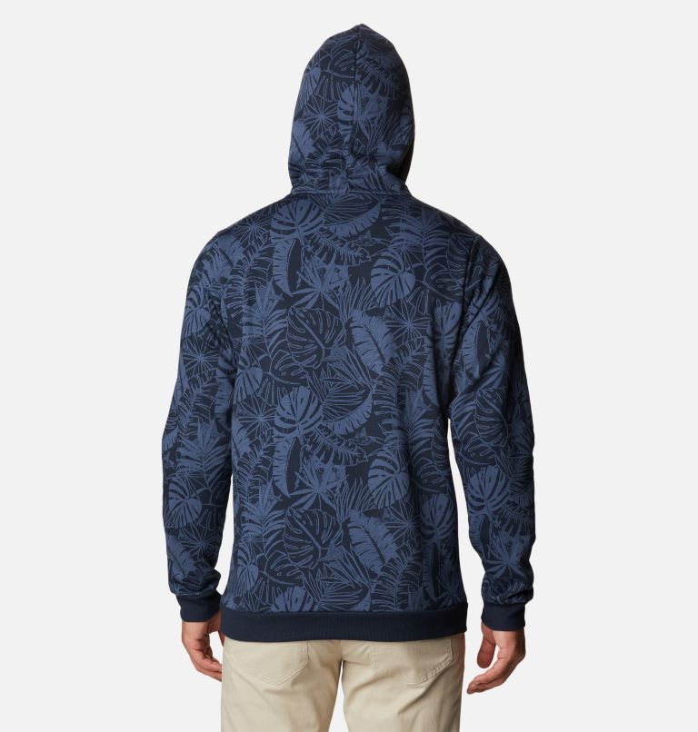 Men's Columbia Logo Printed Hoodie, Color: Collegiate Navy King Palms, image 2