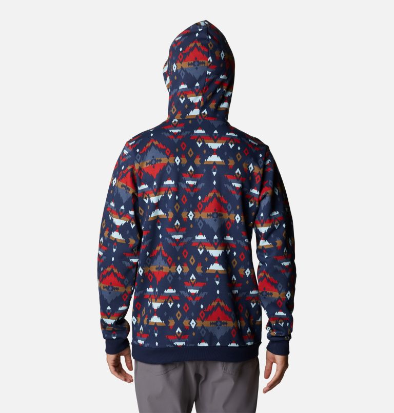 M Columbia Logo Printed Hoodie | 466 | L, Color: Collegiate Navy Rocky Mountain Print, image 2
