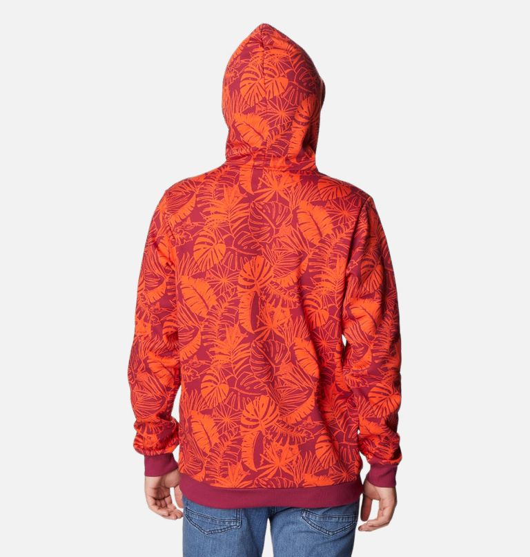 Chandail à capuchon imprimé Columbia Logo pour homme, Color: Red Onion King Palms, image 2