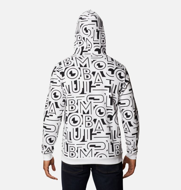M Columbia Logo Printed Hoodie | 010 | S, Color: Black, White Typo, image 2