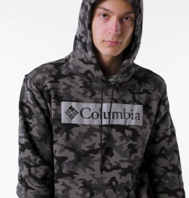 M Columbia Logo Printed Hoodie | 011 | XL, Color: Black Camo