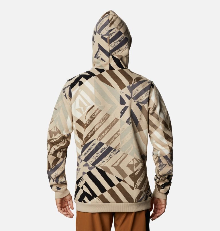 M Columbia Logo Printed Hoodie, Color: Ancient Fossil Block Print Heather, image 2