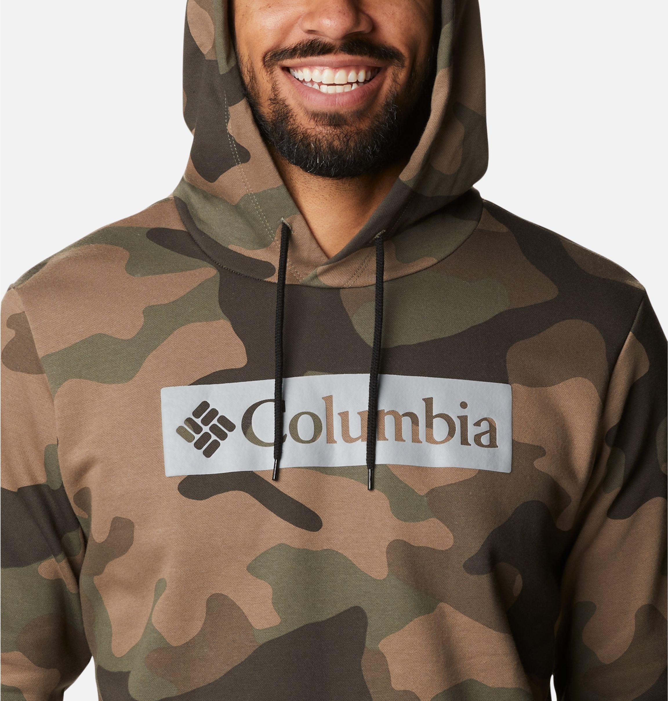 M Columbia Logo Printed Hoodie