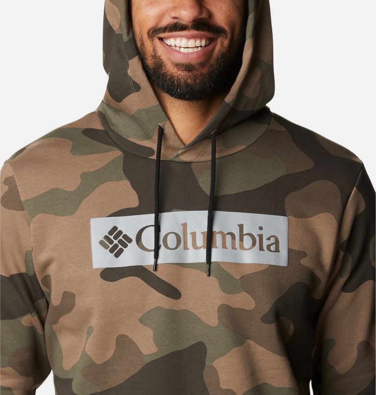 Thumbnail: Men's Columbia Logo Printed Hoodie, Color: Cypress Mod Camo, image 4