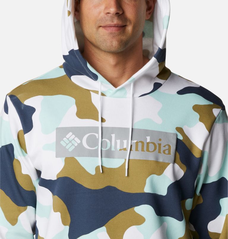 Sudadera con capucha con logotipo estampado de Columbia para hombre, Color: Savory Mod Camo, image 4