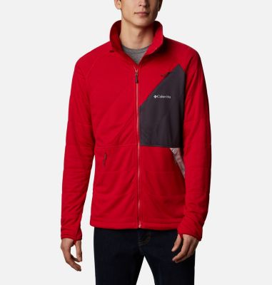 men's columbia red fleece jacket