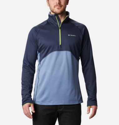 Men's Mt. Powder&trade; Half Zip Midlayer Mt. Powder&trade; Half Zip | 464 | S, Collegiate Navy, Bluestone, front