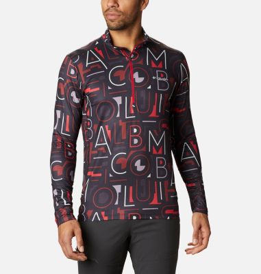 Men's Winter Power&trade; Half Zip Shirt Winter Power&trade; Half Zip | 043 | M, Black, Multicolor Typo, front