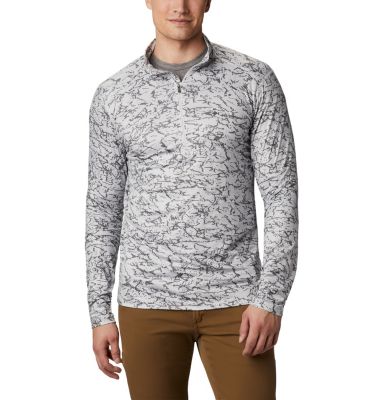 Men's Winter Power&trade; Half Zip Shirt Winter Power&trade; Half Zip | 043 | M, Nimbus Grey Crackle, front