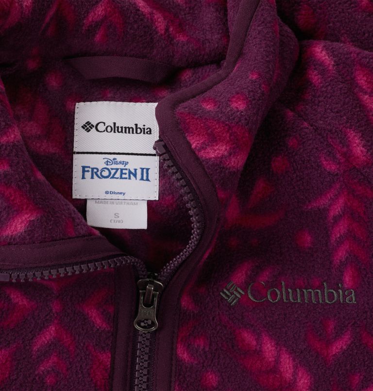 Girls' Disney Anna Full Zip Fleece, Color: Purple Dahlia Anna Ornate, image 5