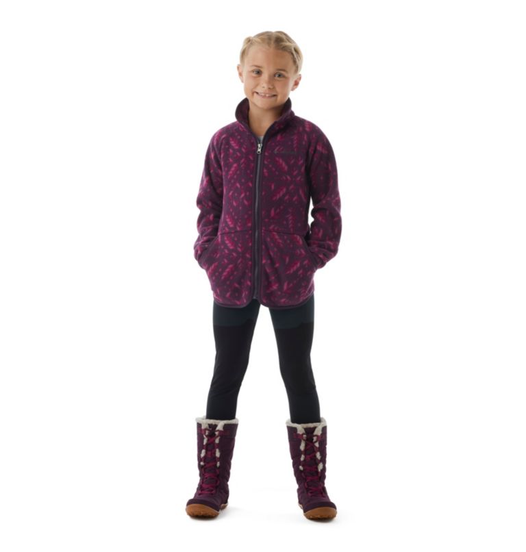 Girls' Disney Anna Full Zip Fleece, Color: Purple Dahlia Anna Ornate, image 1