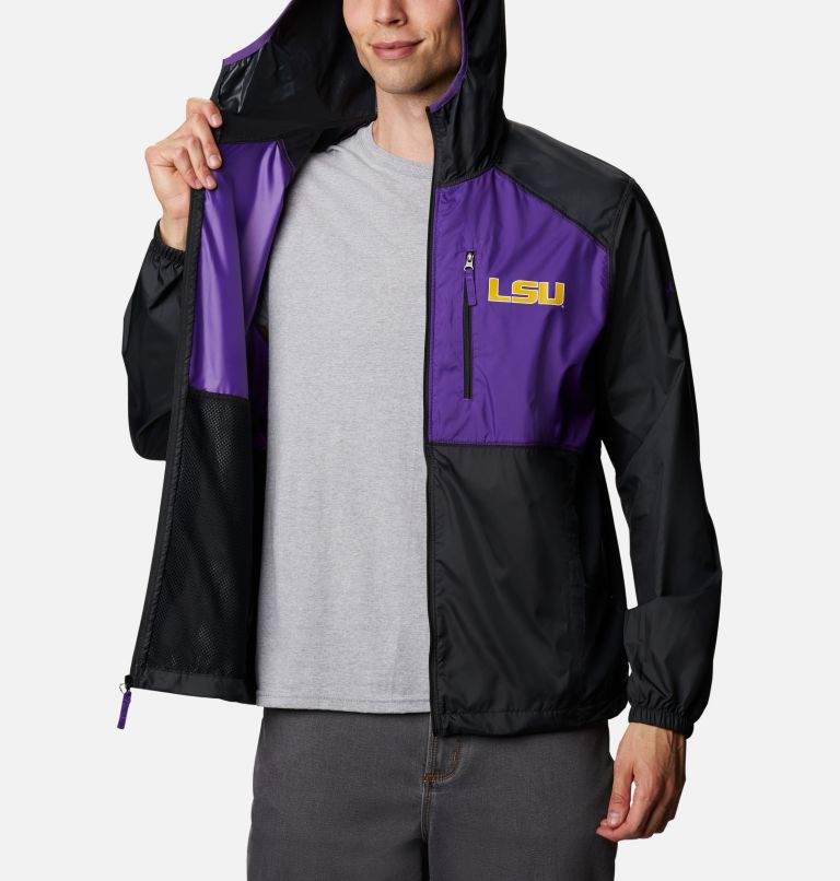 Men's Collegiate Flash Forward Jacket - LSU, Color: LSU - Black, Vivid Purple