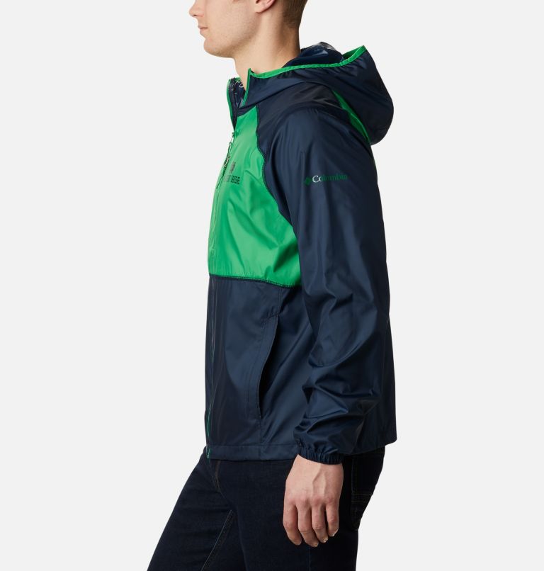 Men's Collegiate Flash Forward Jacket - Notre Dame, Color: ND - Collegiate Navy, Fuse Green
