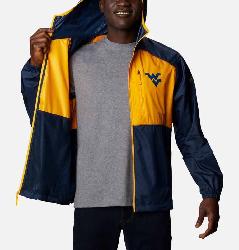Men's Collegiate Flash Forward Jacket - West Virginia, Color: WV - Collegiate Navy, MLB Gold, image 5