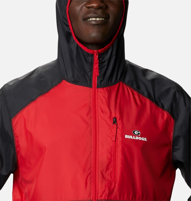 Thumbnail: Men's Collegiate Flash Forward Jacket - Georgia, Color: UGA - Black, Bright Red, image 4