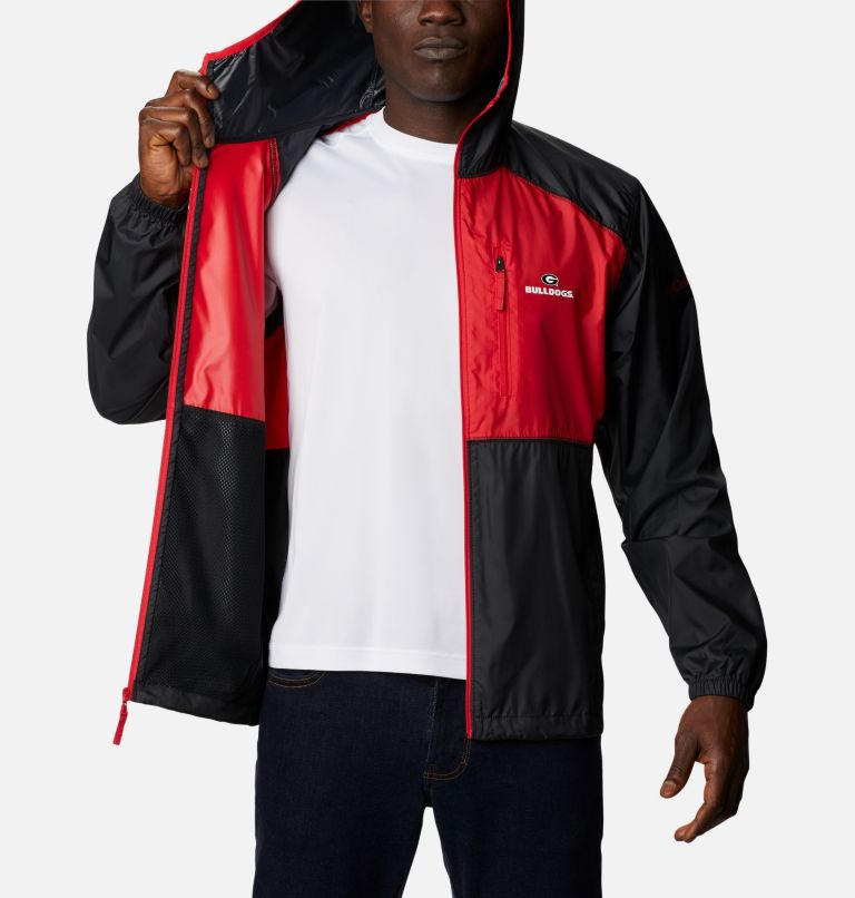 Thumbnail: Men's Collegiate Flash Forward Jacket - Georgia, Color: UGA - Black, Bright Red, image 5