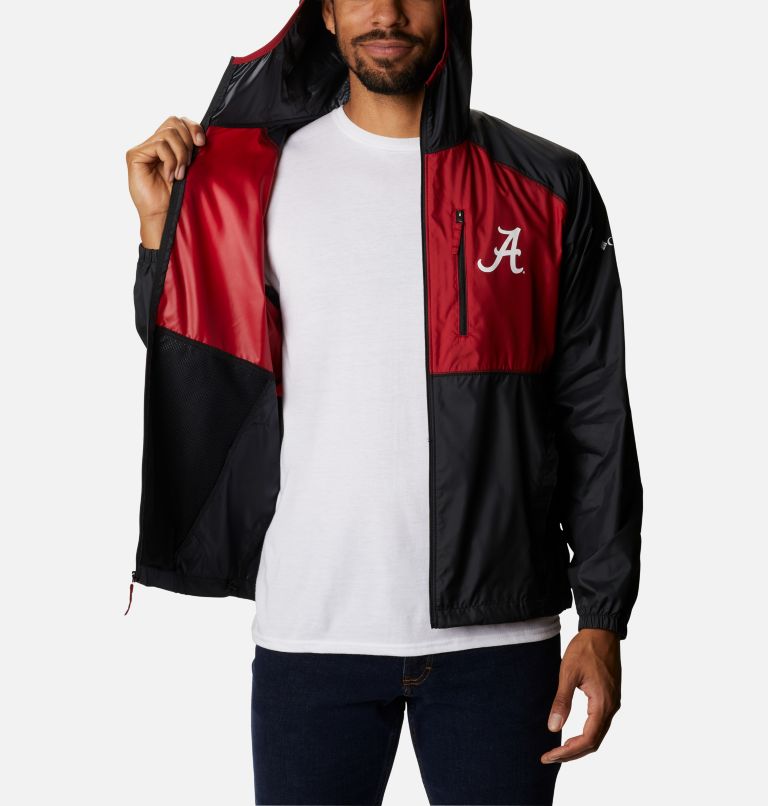 Men's Collegiate Flash Forward Jacket - Alabama, Color: ALA - Black, Red Velvet