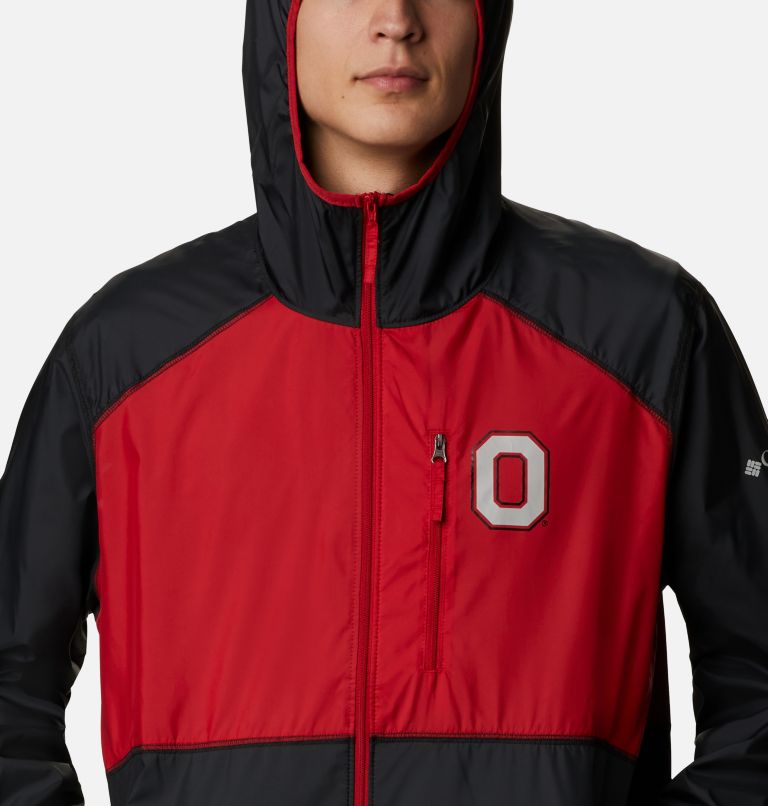 Men's Collegiate Flash Forward Jacket - Ohio State, Color: OS - Black, Intense Red
