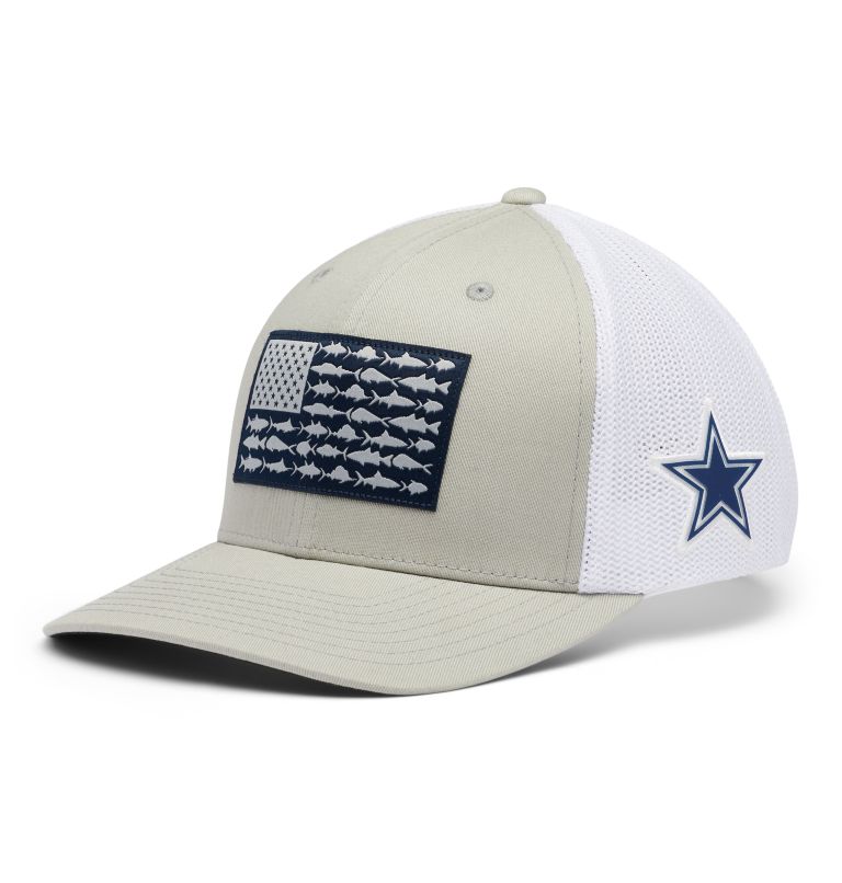 PFG Mesh Fish Flag Ball Cap - Dallas, Color: DC - Columbia Grey, image 1
