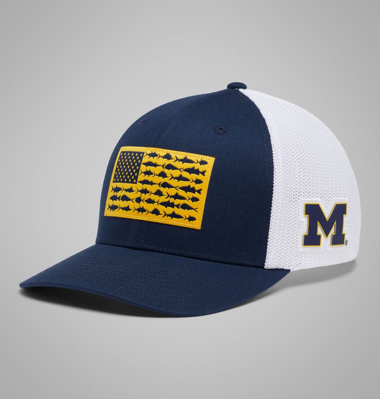 PFG Mesh™ Fish Flag Ball Cap - Michigan 1
