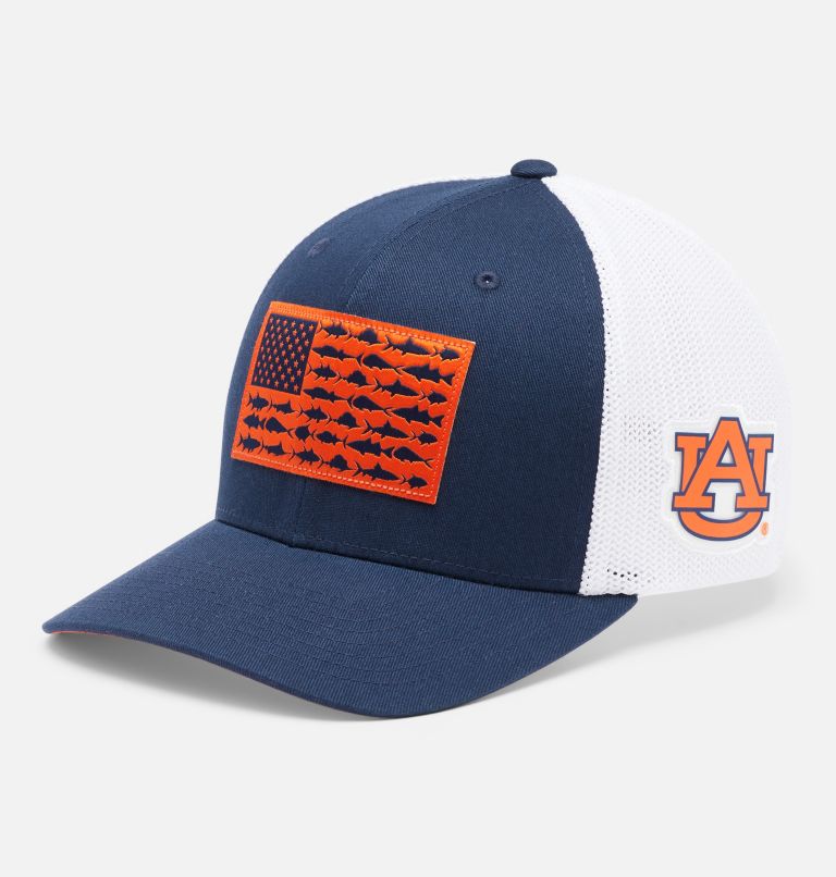 PFG Mesh Fish Flag Ball Cap - Auburn, Color: AUB - Collegiate Navy, image 1