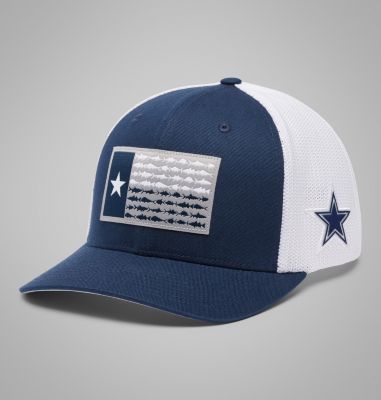 PFG Mesh Fish Flag Ball Cap - Dallas, Color: DC - Collegiate Navy, Texas Flag, image 4