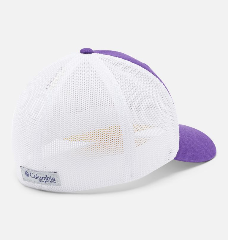 Columbia LSU Tigers Purple PFG Mesh Fish Flag Ball Cap, Size: L/XL