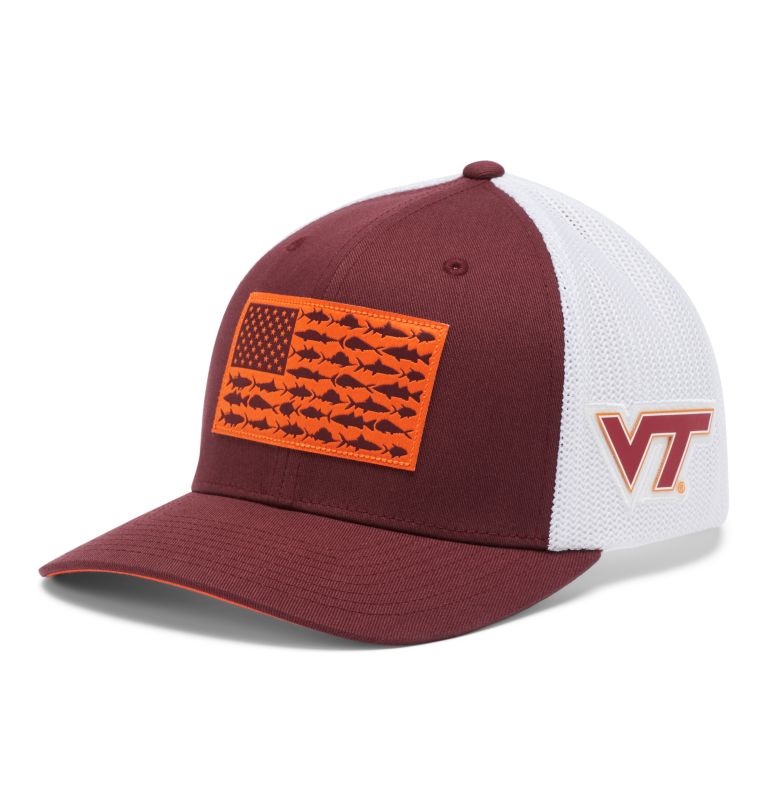 Virginia Tech Hokies Columbia PFG Tonal Fish Flag Flex Hat - Maroon