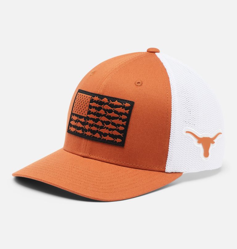 Columbia PFG Mesh Fish Flag Ball Cap - Texas - S/M - Orange