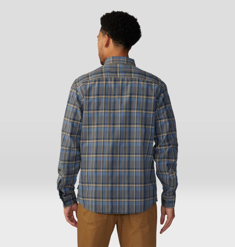 Men's Big Cottonwood Long Sleeve Shirt, Color: Graphite Trailhead Plaid, image 2