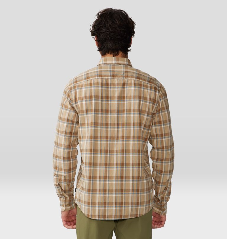 Thumbnail: Men's Big Cottonwood Long Sleeve Shirt, Color: Moab Tan Trailhead Plaid, image 2