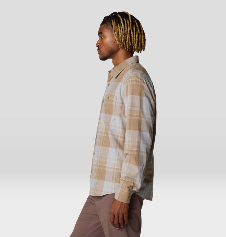 Men's Big Cottonwood Long Sleeve Shirt, Color: Trail Dust Fireside Plaid, image 3