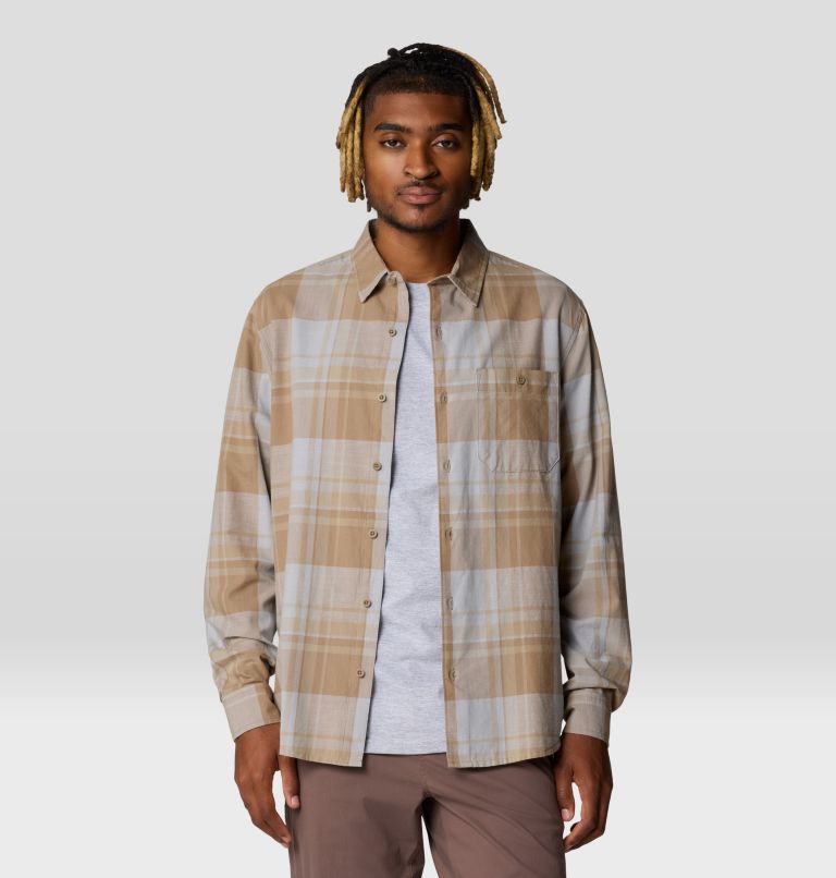 Men's Big Cottonwood Long Sleeve Shirt, Color: Trail Dust Fireside Plaid, image 5