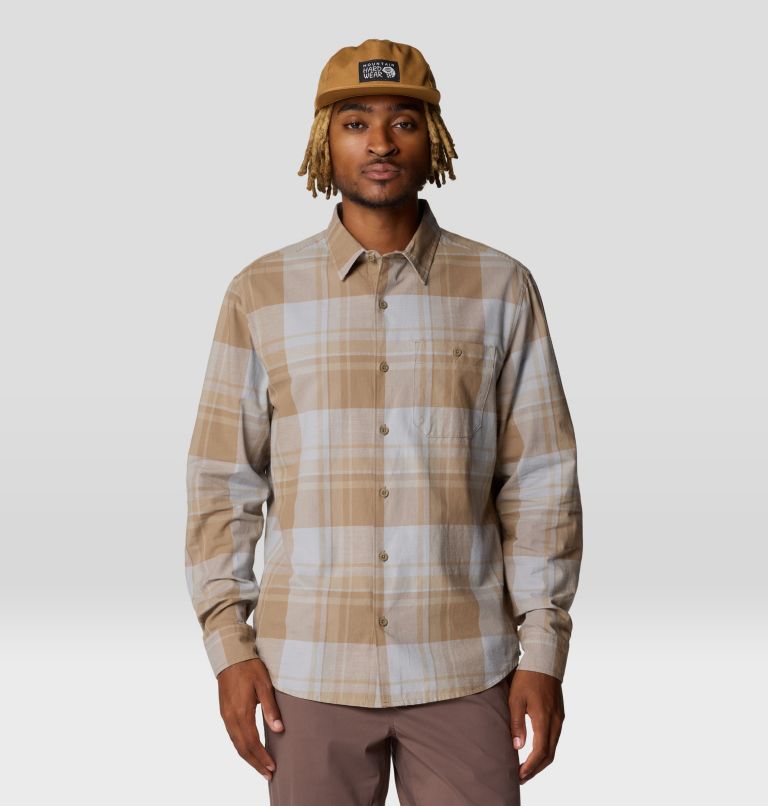 Men's Big Cottonwood Long Sleeve Shirt, Color: Trail Dust Fireside Plaid, image 6