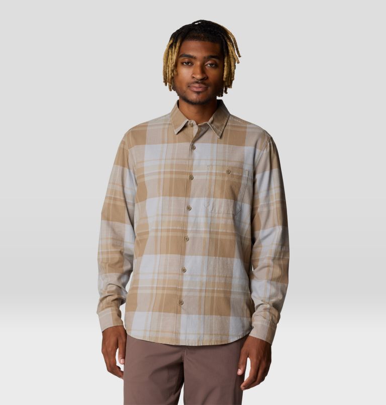 Men's Big Cottonwood Long Sleeve Shirt, Color: Trail Dust Fireside Plaid, image 1