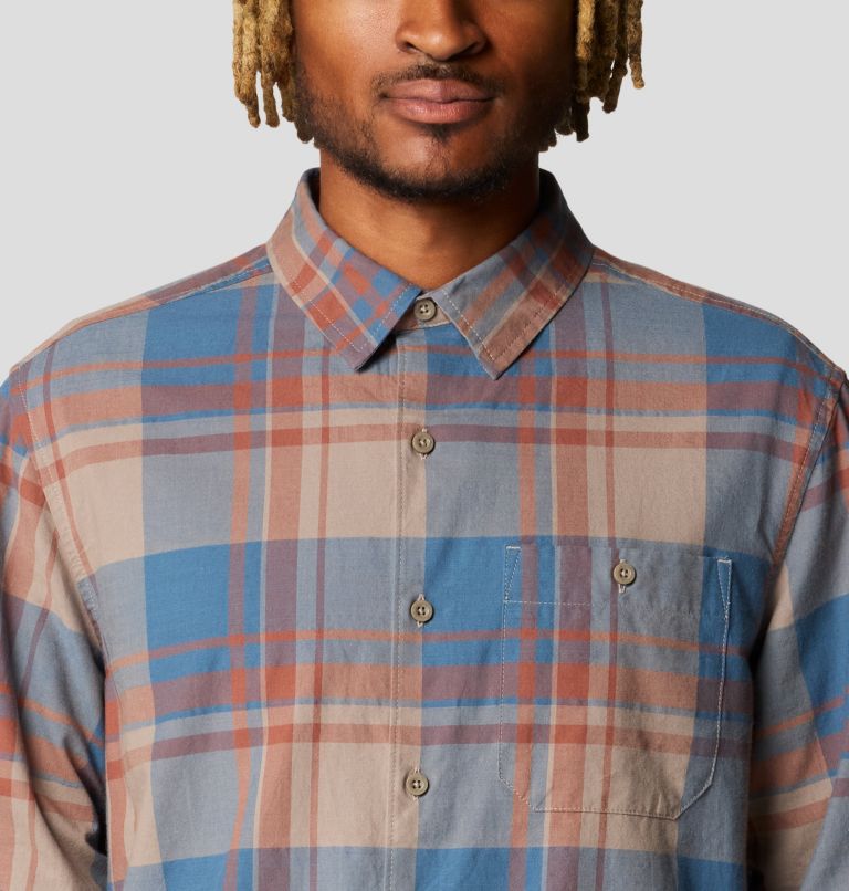 Men's Big Cottonwood Long Sleeve Shirt, Color: Dunes Fireside Plaid, image 4
