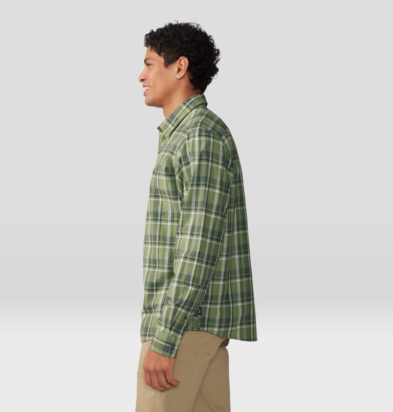 Men's Big Cottonwood Long Sleeve Shirt, Color: Field Trailhead Plaid, image 3