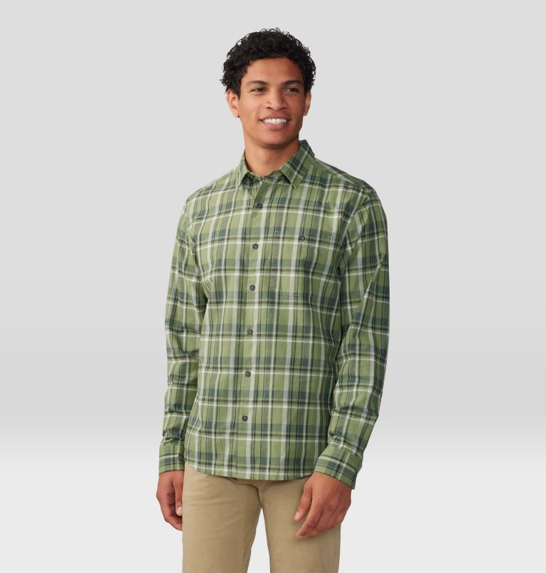 Thumbnail: Men's Big Cottonwood Long Sleeve Shirt, Color: Field Trailhead Plaid, image 5