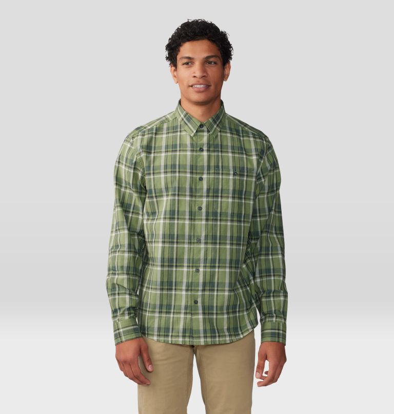 Men's Big Cottonwood Long Sleeve Shirt, Color: Field Trailhead Plaid, image 6
