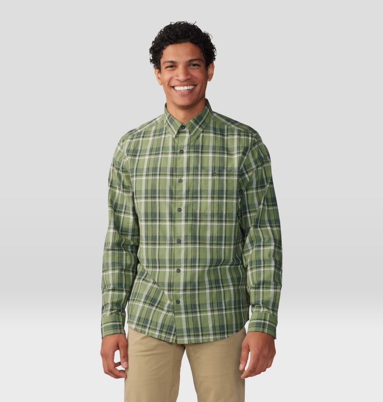 Thumbnail: Men's Big Cottonwood Long Sleeve Shirt, Color: Field Trailhead Plaid, image 1