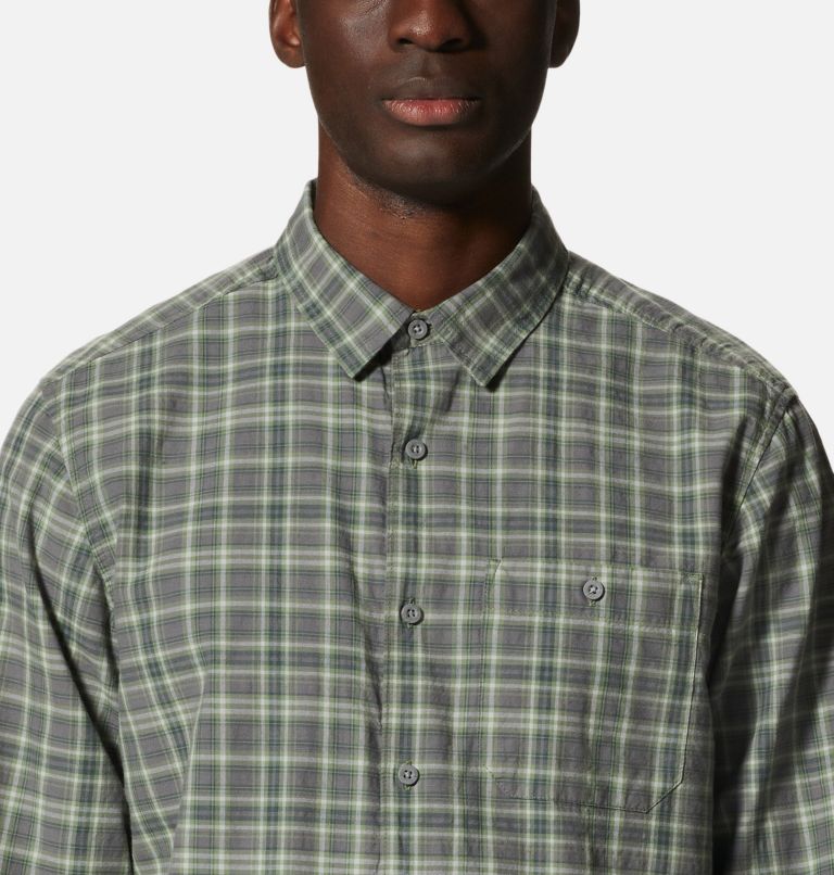 Men's Big Cottonwood Long Sleeve Shirt, Color: Field Canopy Plaid, image 4