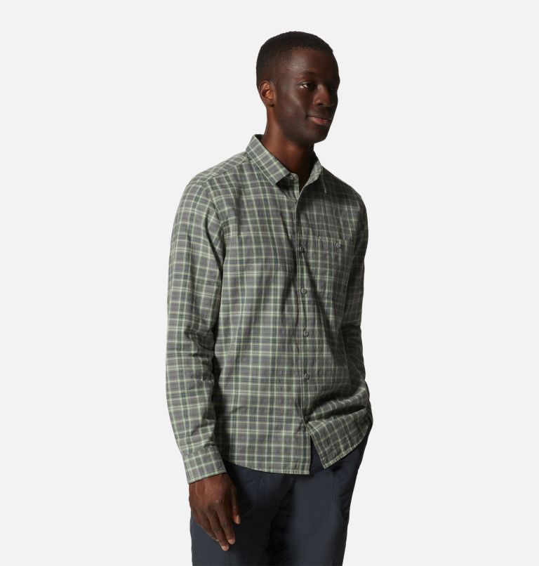 Men's Big Cottonwood Long Sleeve Shirt, Color: Field Canopy Plaid, image 5