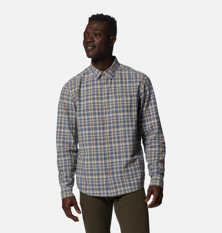 Men's Big Cottonwood Long Sleeve Shirt, Color: Badlands Canopy Plaid, image 5