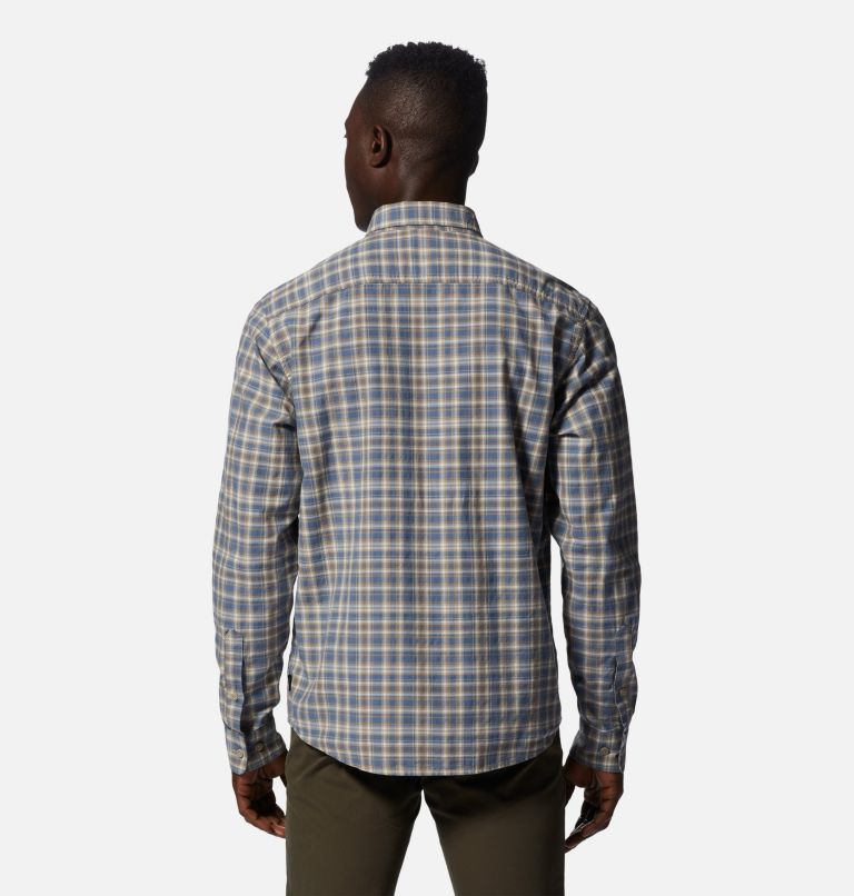 Men's Big Cottonwood Long Sleeve Shirt, Color: Badlands Canopy Plaid, image 2